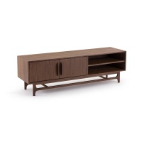 Тумба Из орехового дерева под телевизор Larsen единый размер каштановый LA REDOUTE INTERIEURS  фото, kupilegko.ru